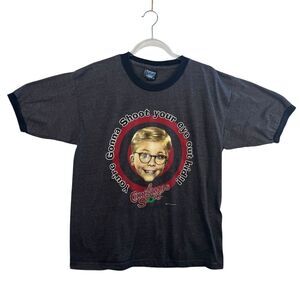 A Christmas Story Movie‎ Graphic Ringer T-Shirt You'll Shoot Your Eye Out Large